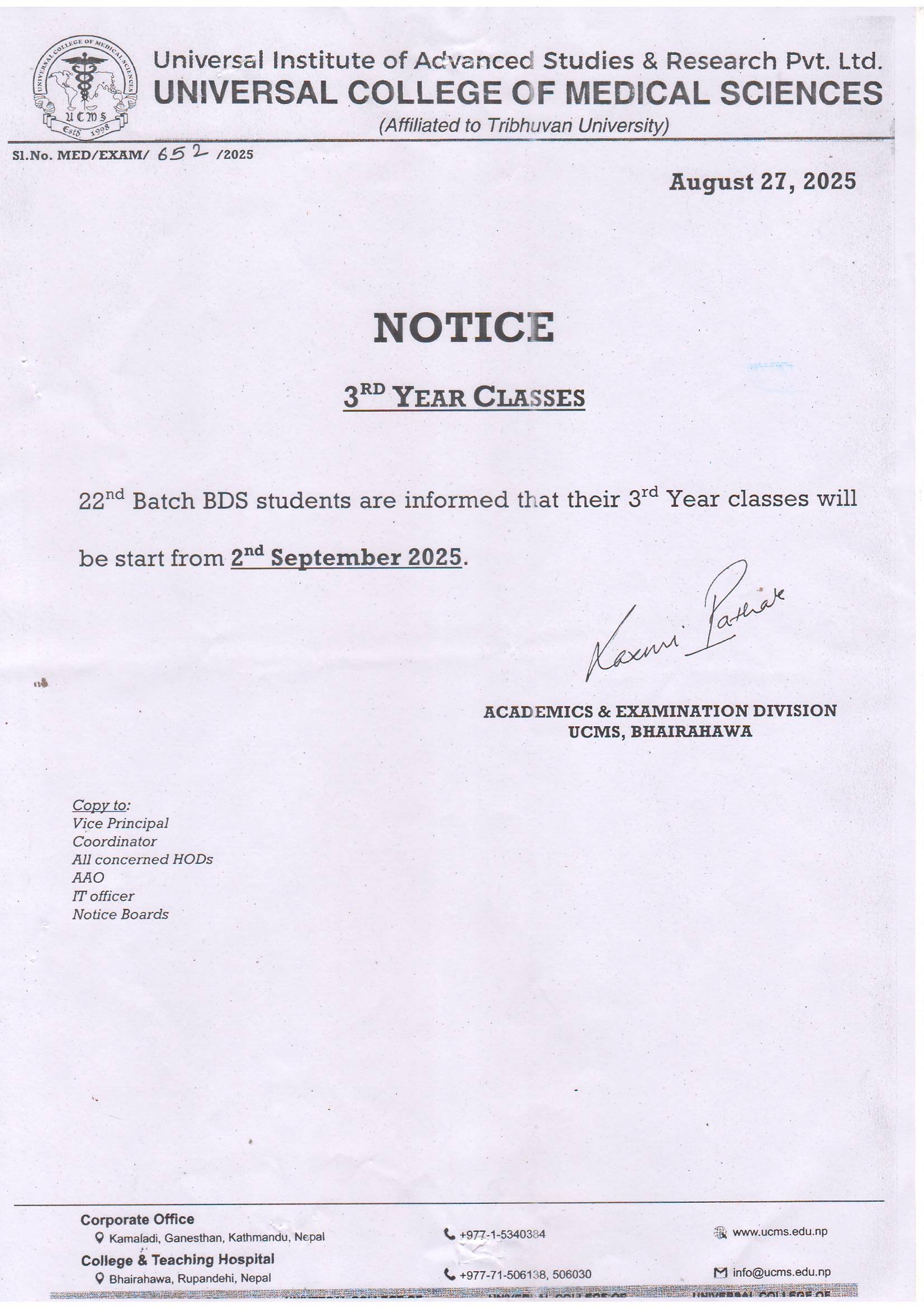 notice