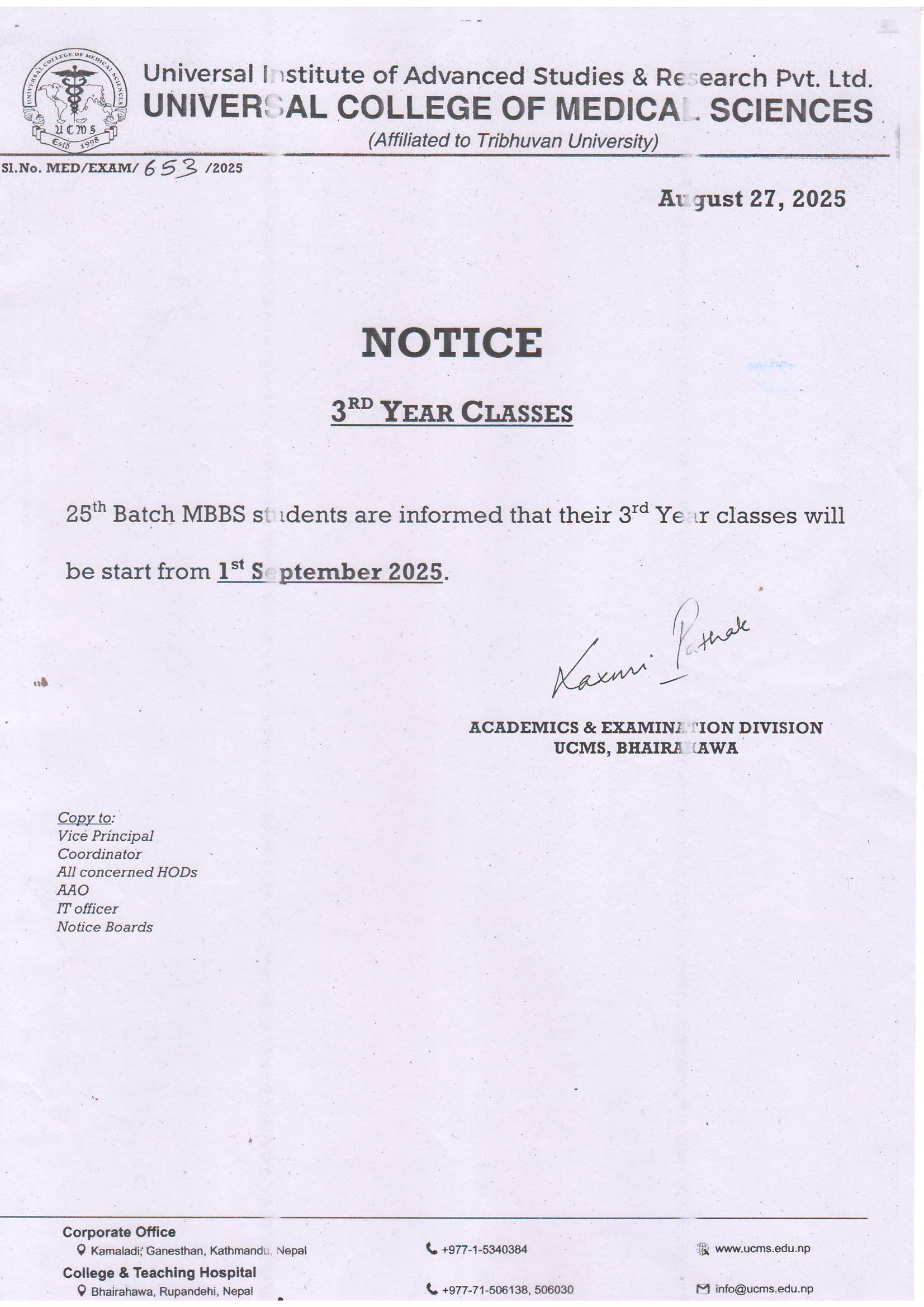 notice