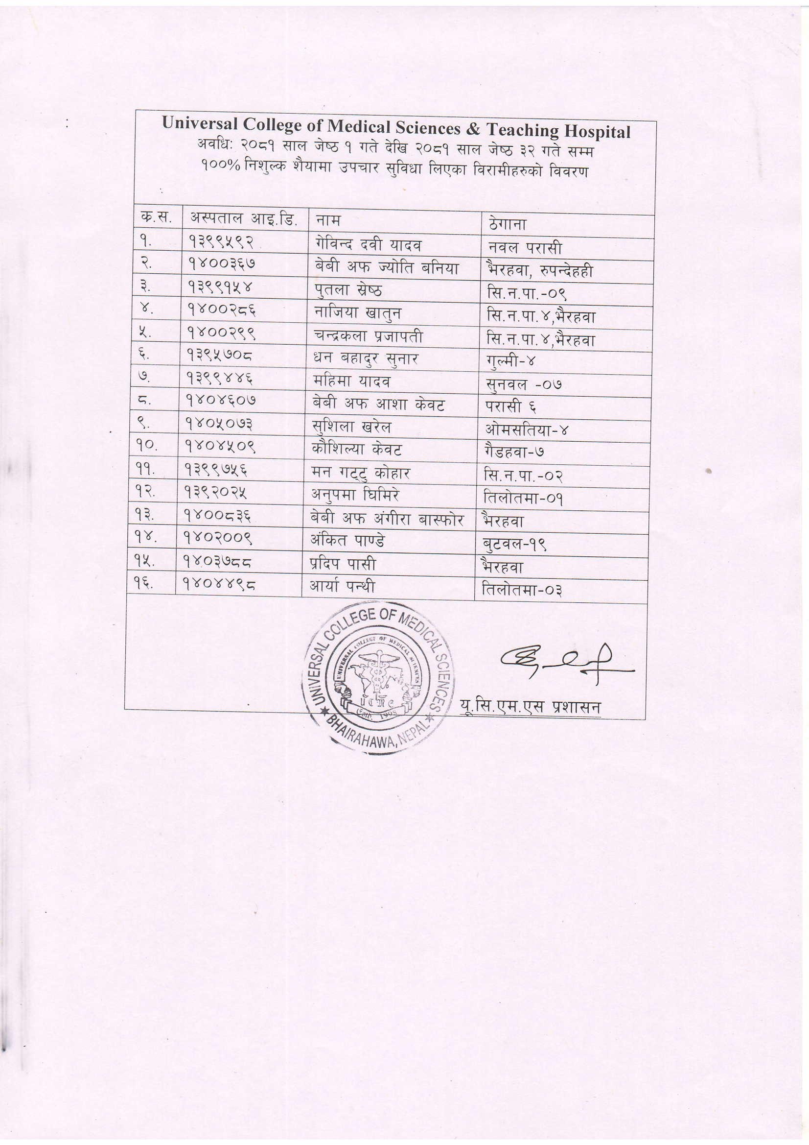 notice