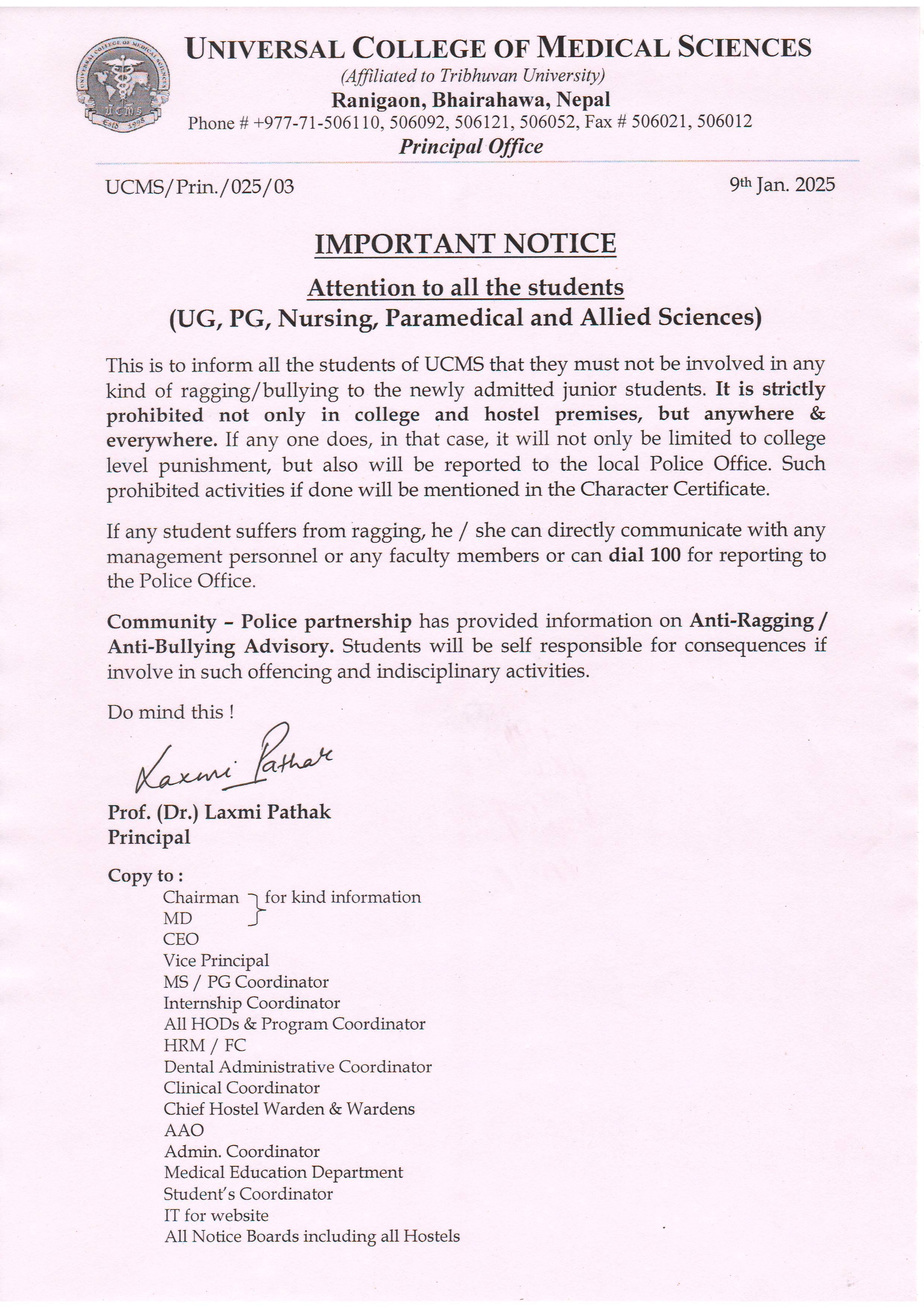notice