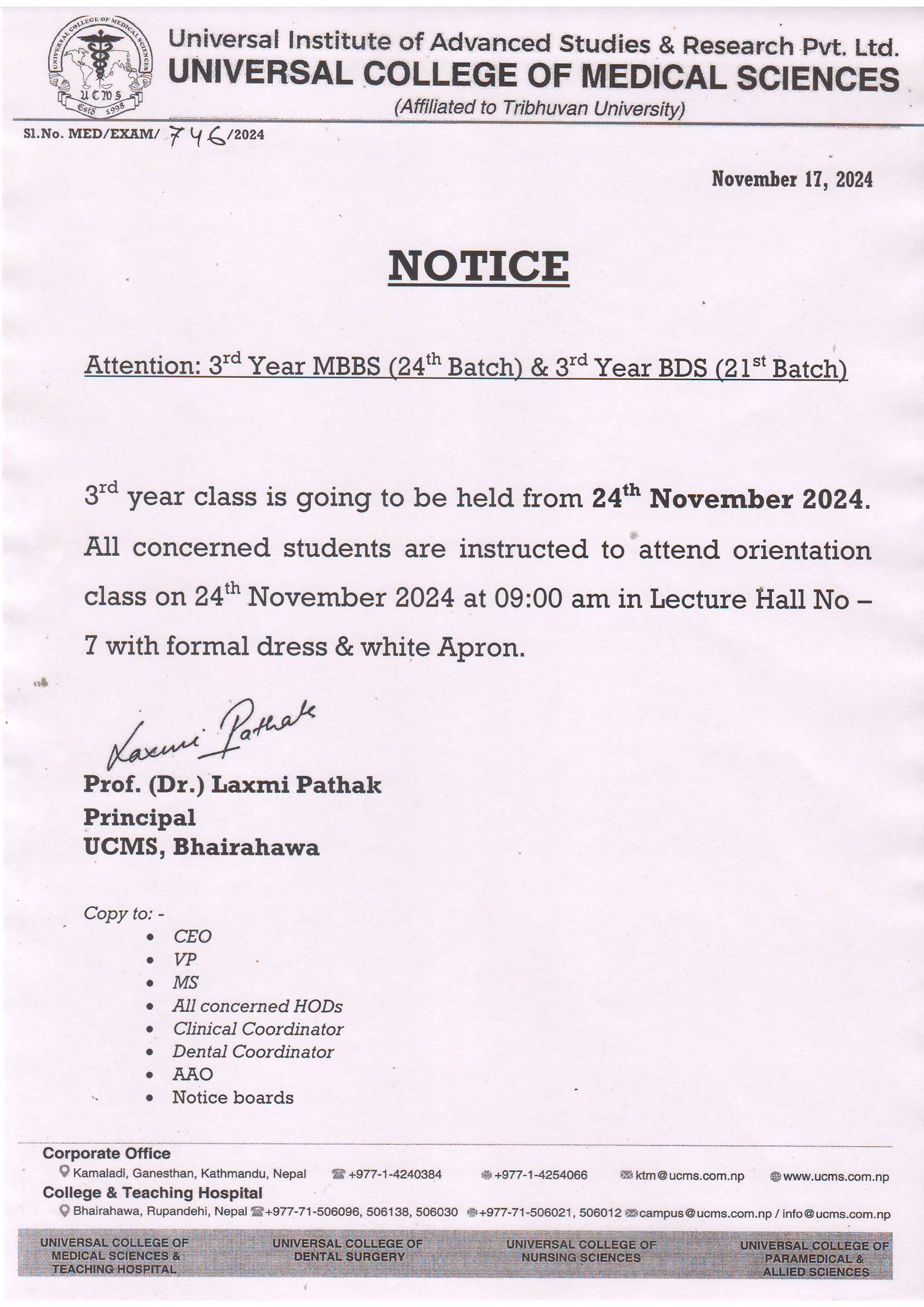notice