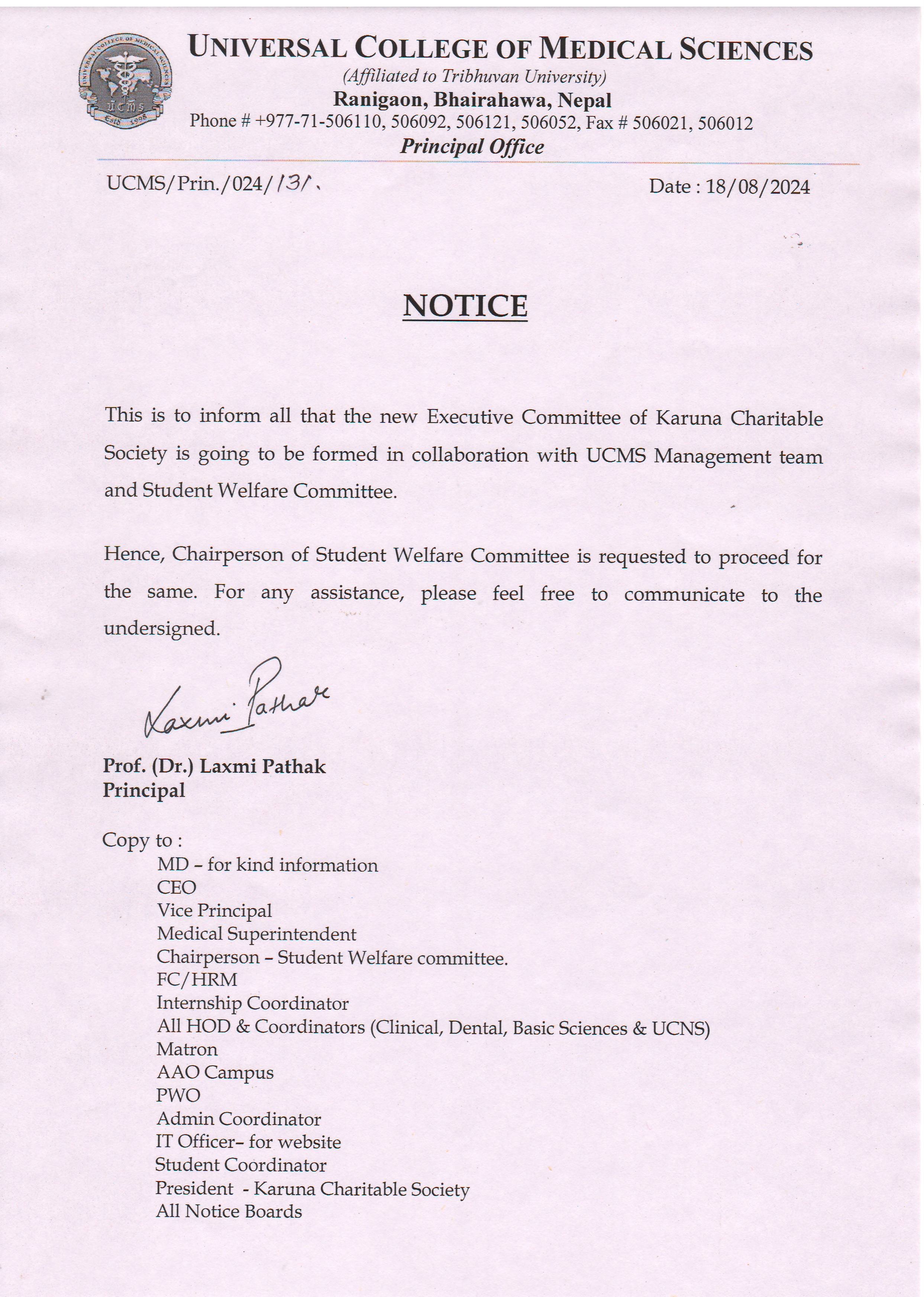notice