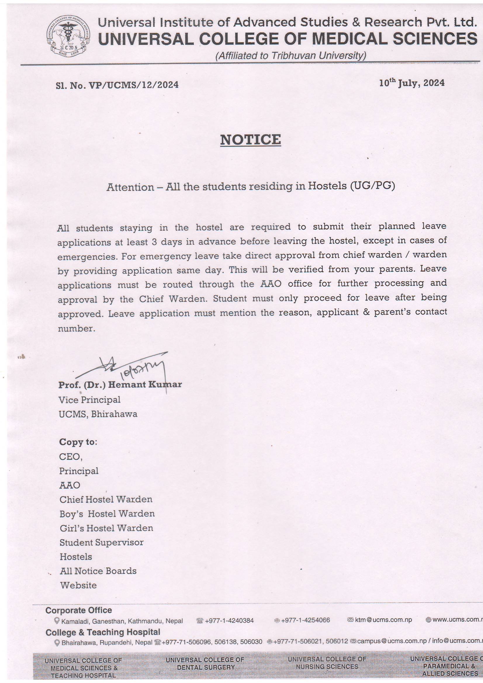 notice