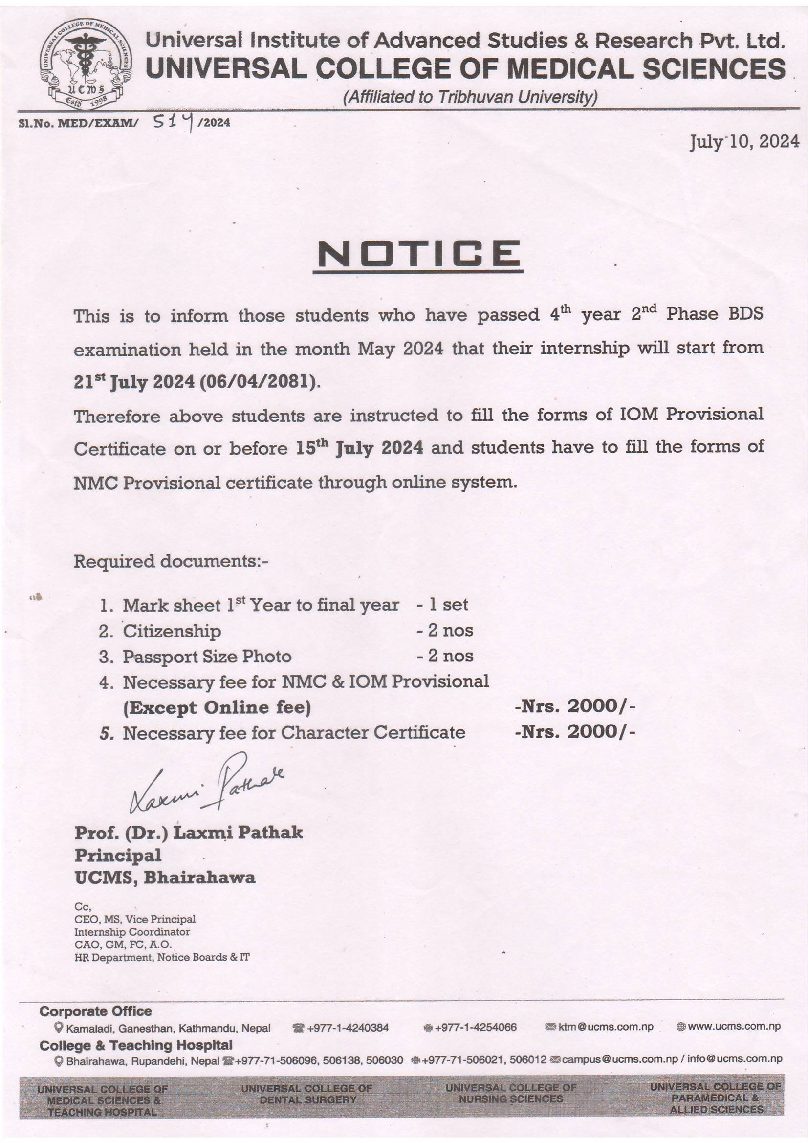 notice
