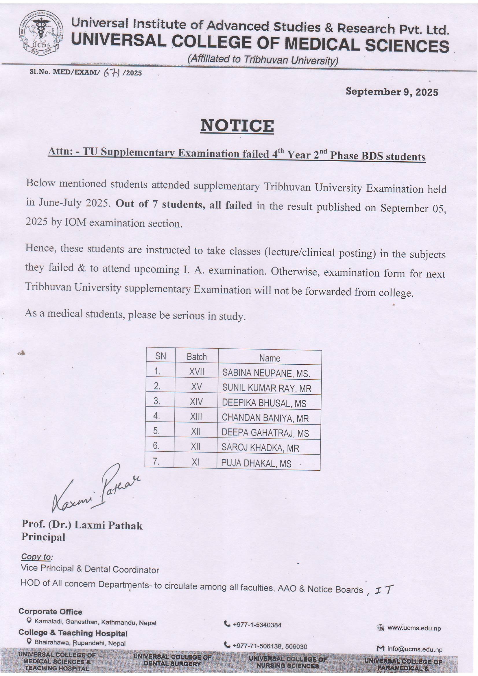 notice