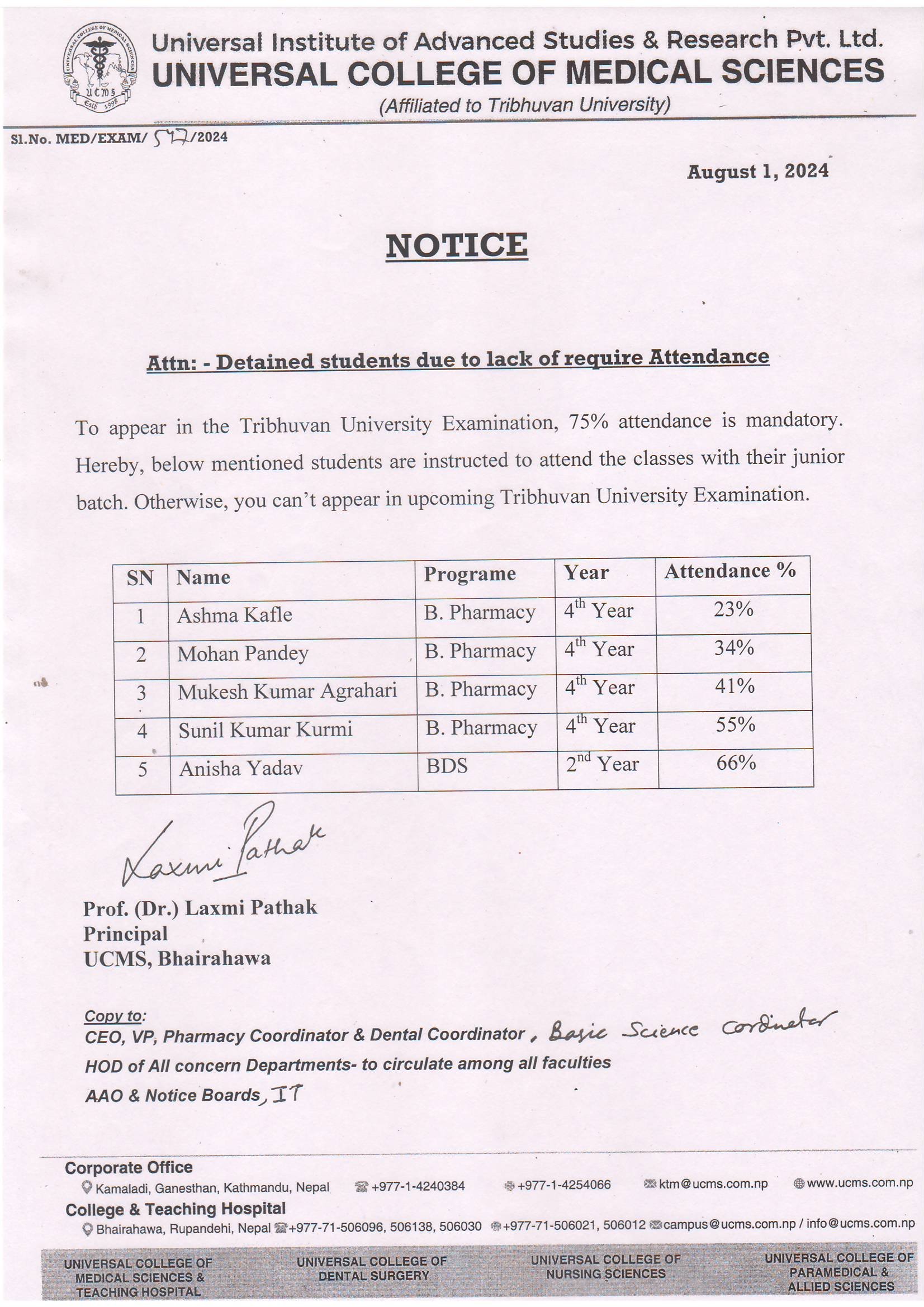 notice