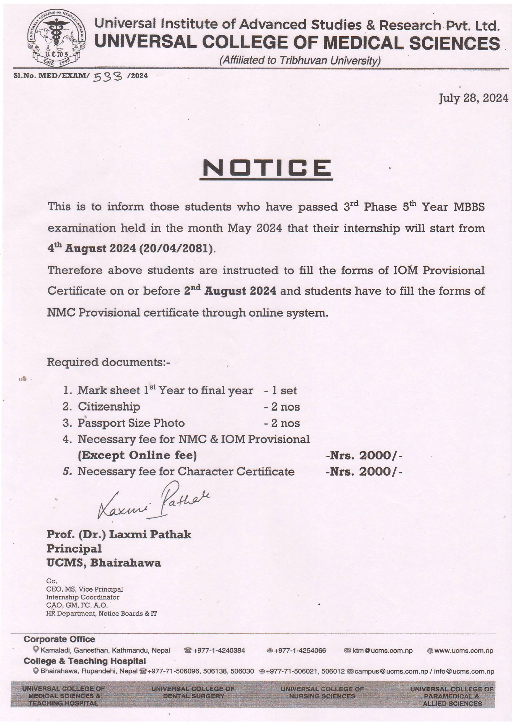 notice