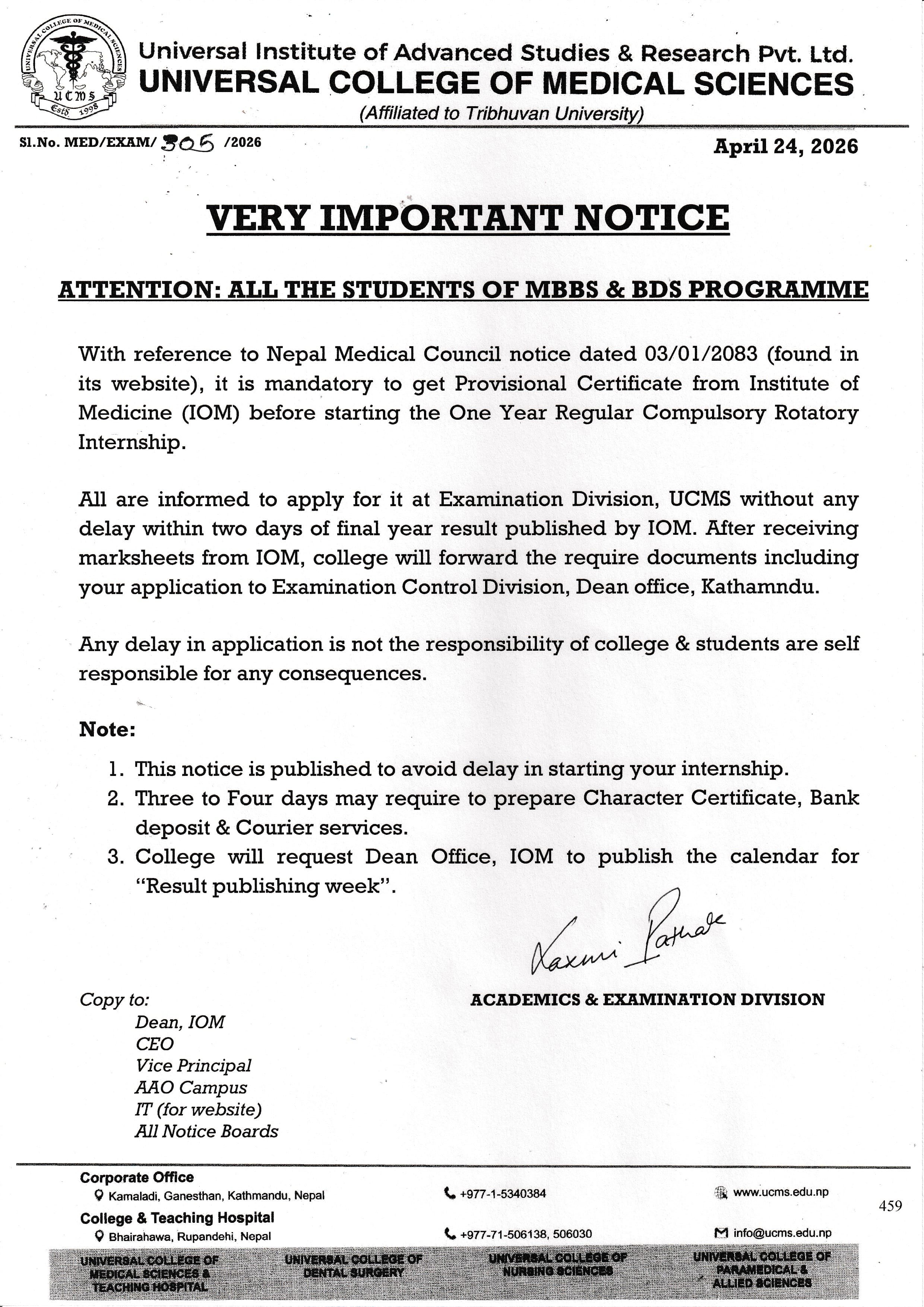notice