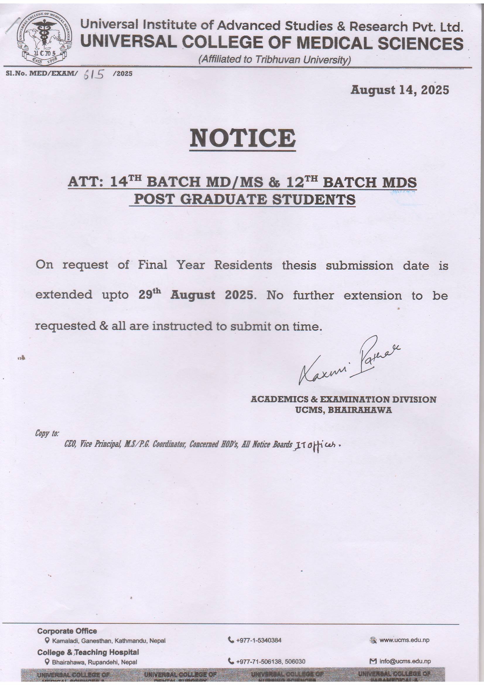 notice