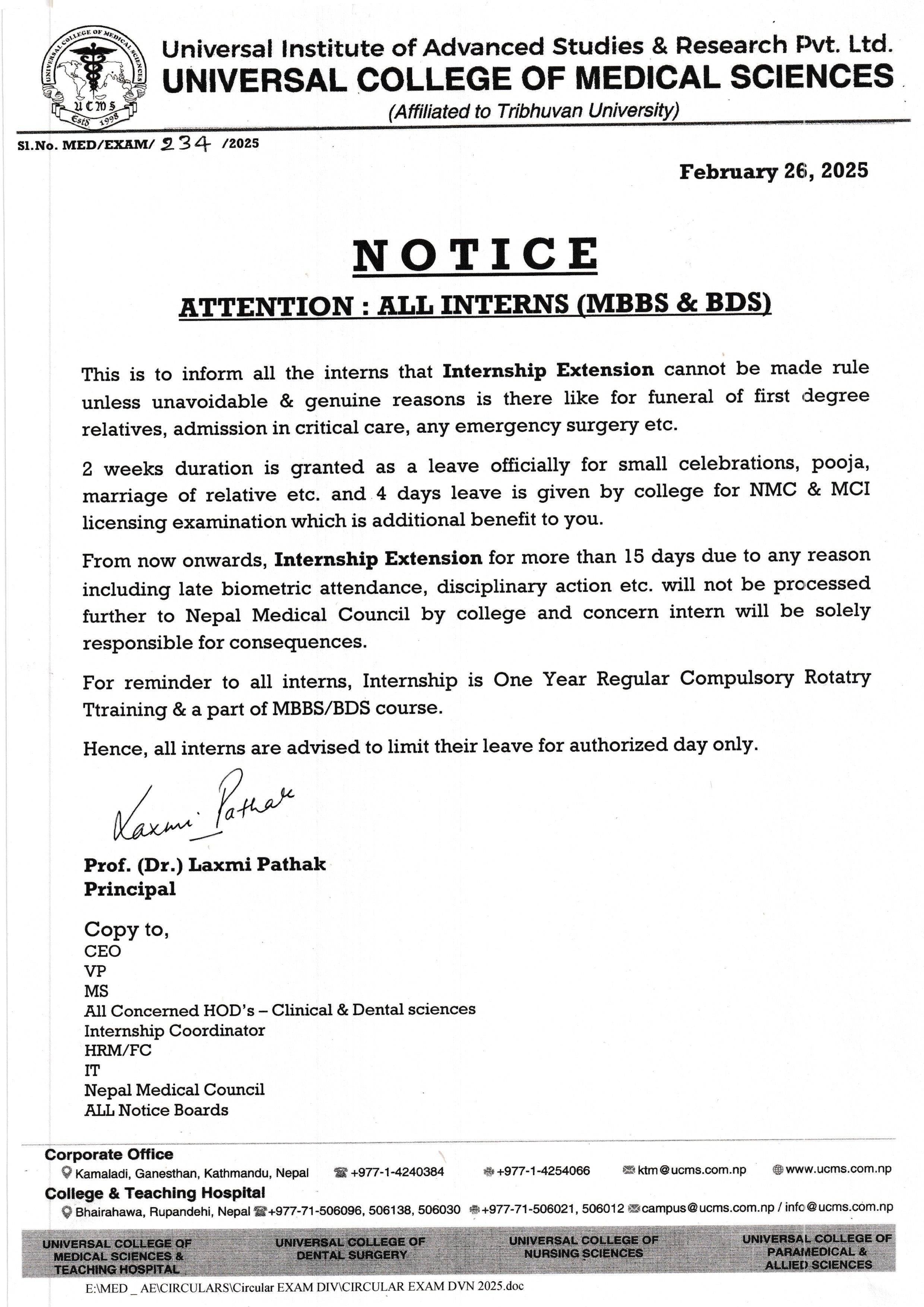 notice