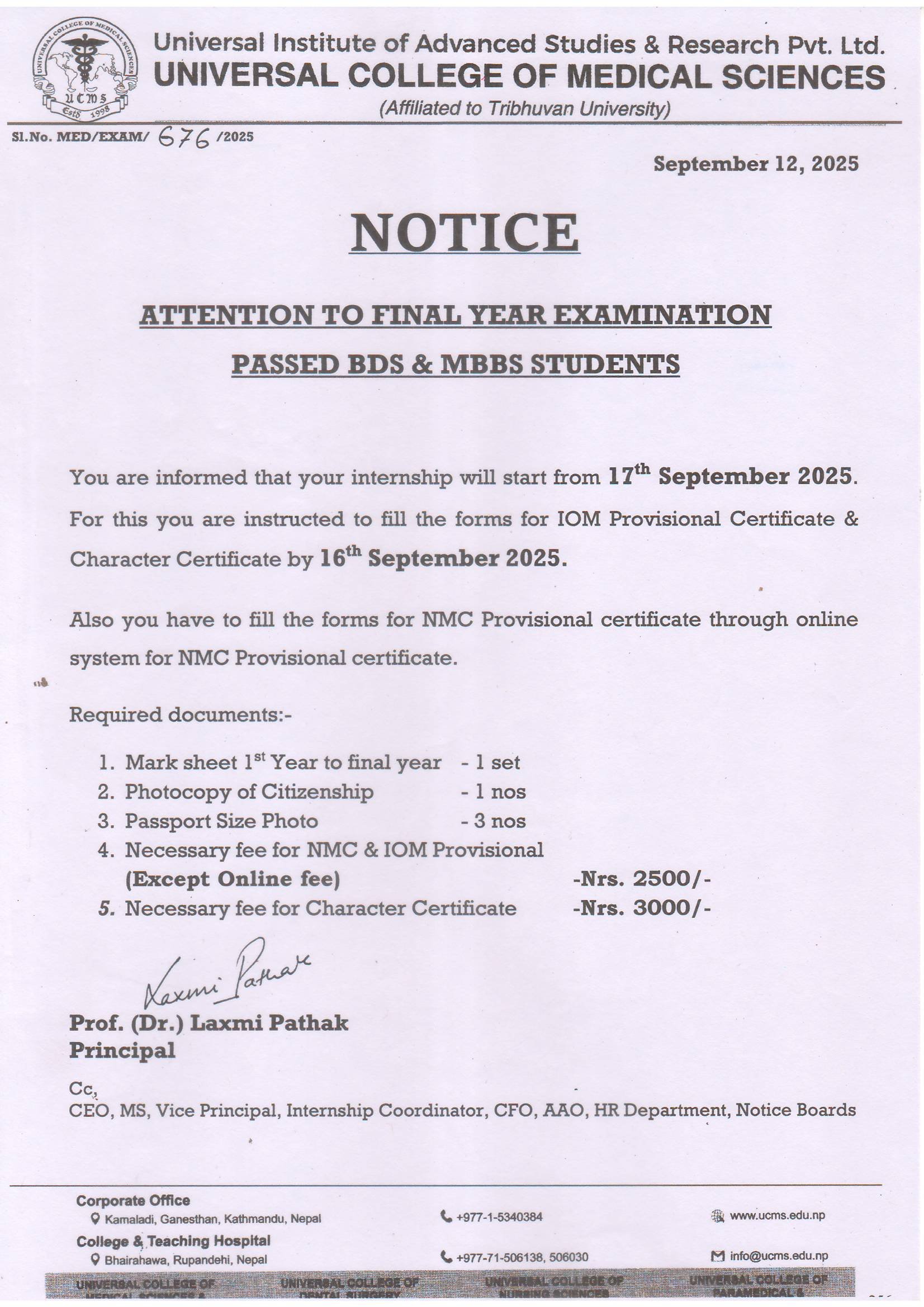 notice