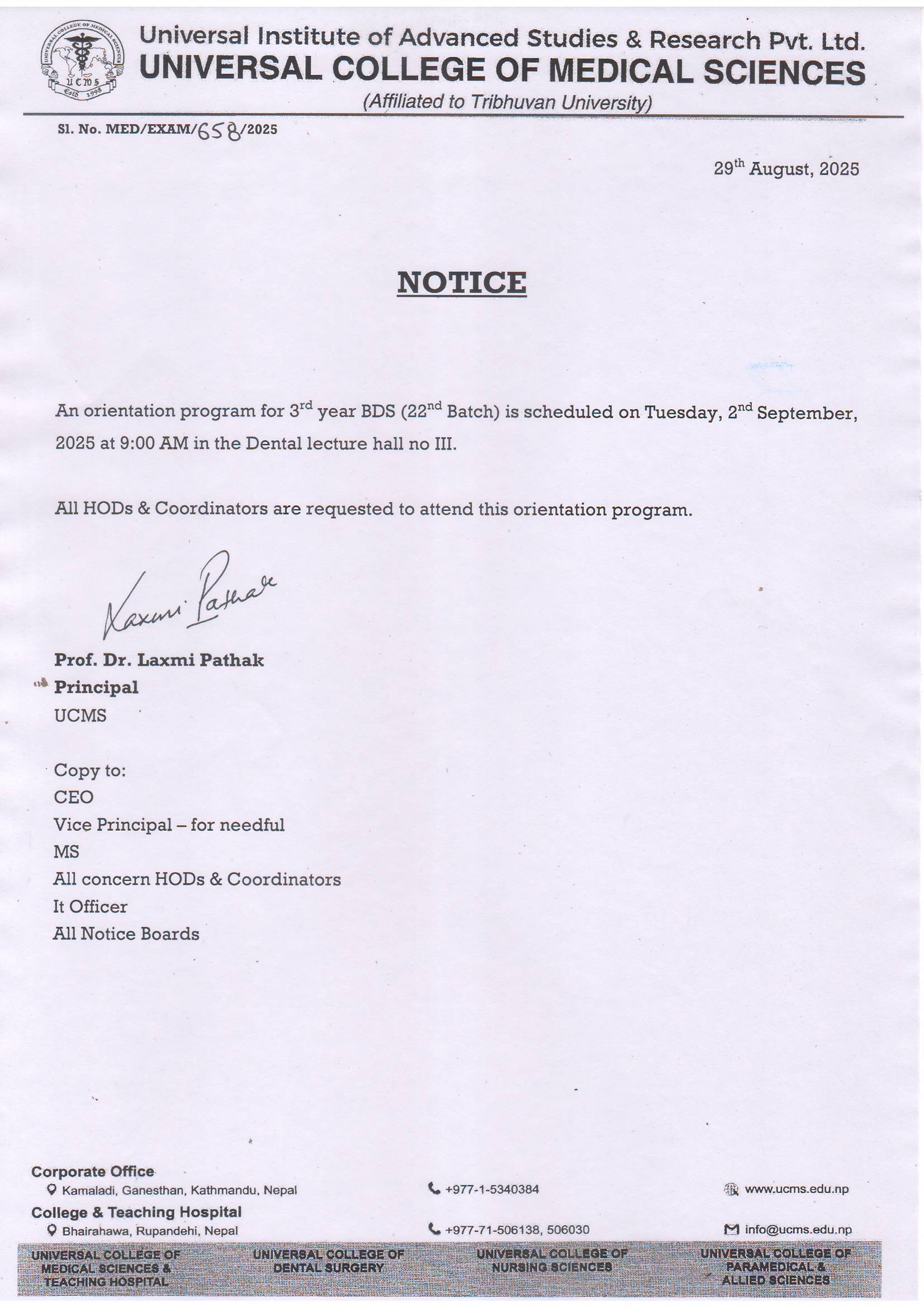 notice