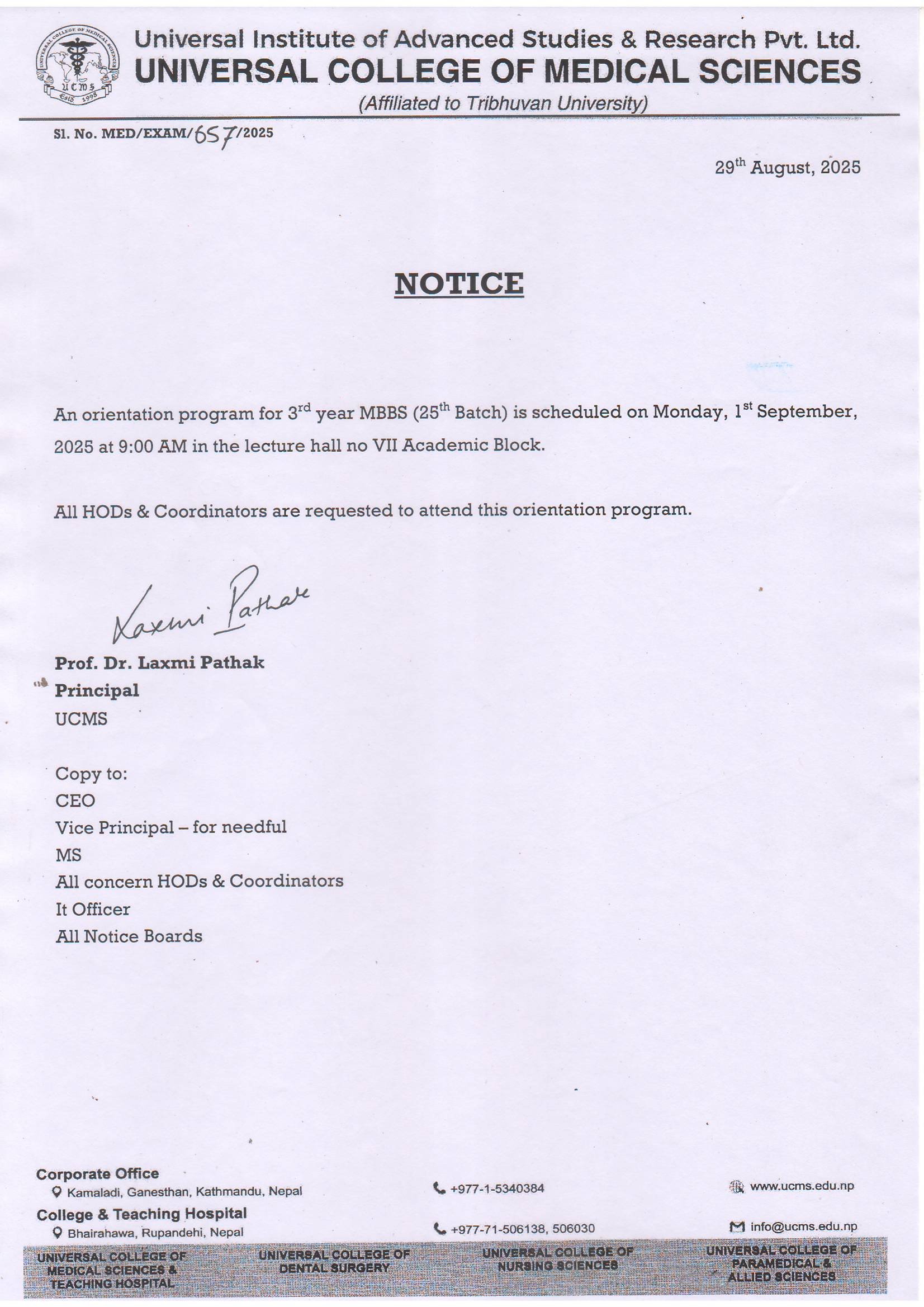 notice