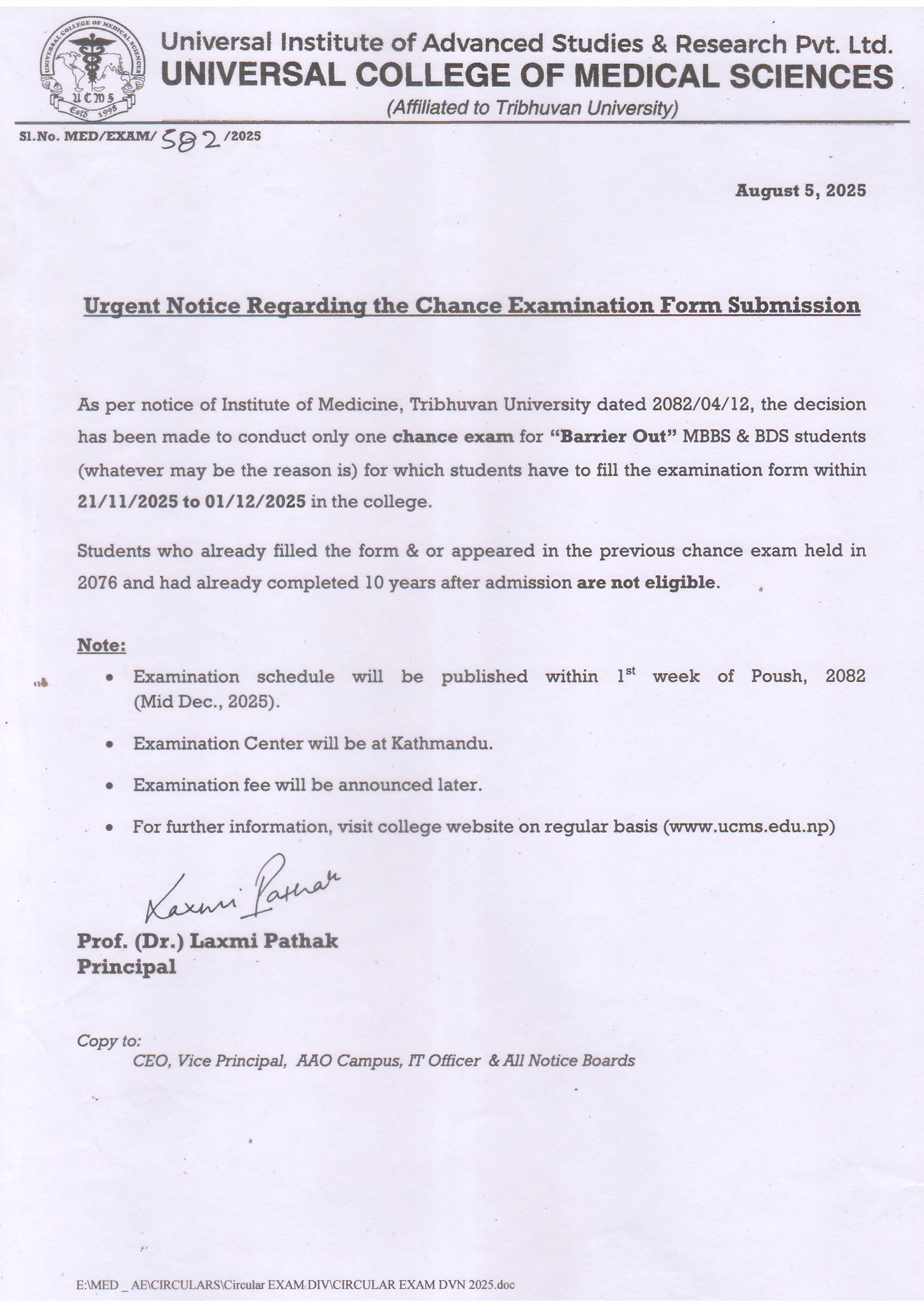 notice