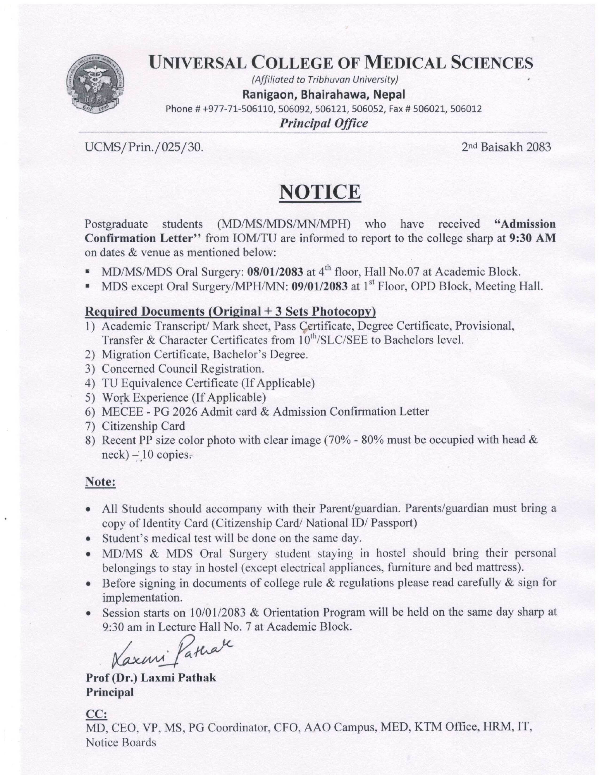 notice