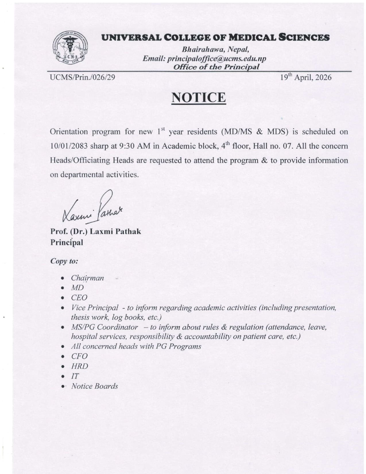 notice